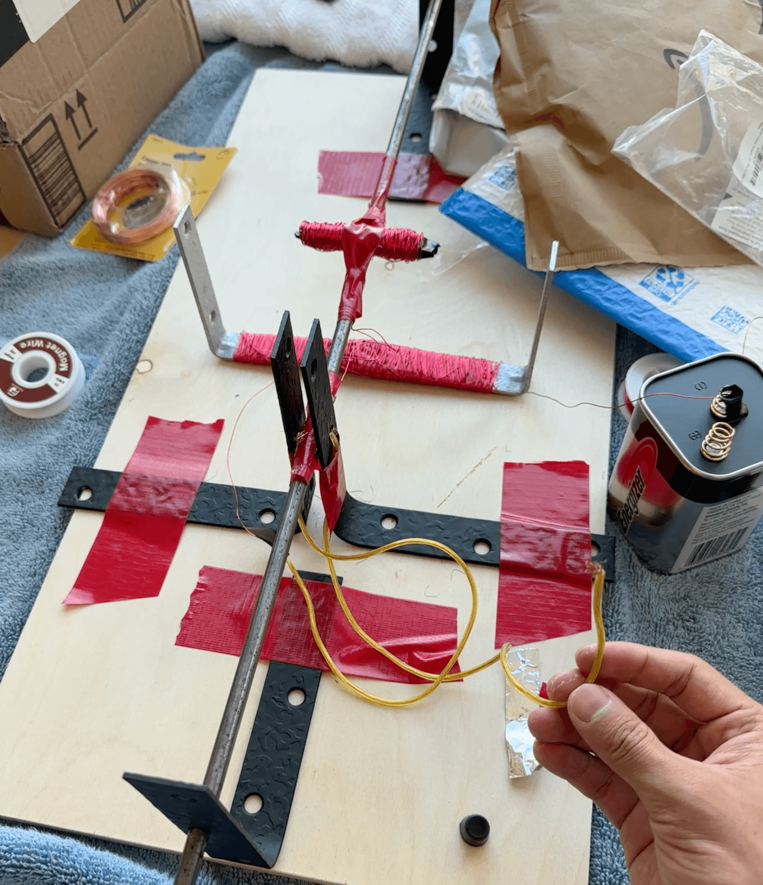 Homemade brushed DC electric motor